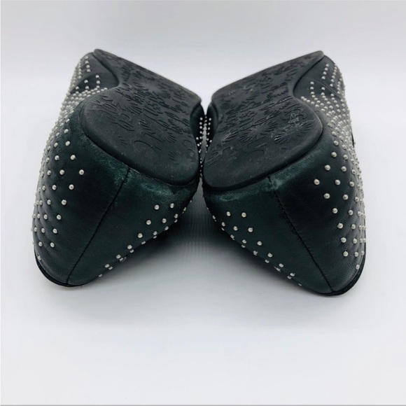 UGG leather Sherpa lined studded flats - Picture 8 of 11